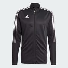 Image of Adidas TIRO 21 Track Top Zip Pockets Football Mens Black Size M / Medium RRP £40
