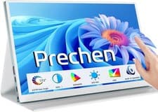 Image of Prechen 15.6'' Touchscreen Portable Monitor, FHD IPS Display with Built-in Speak