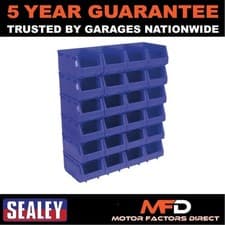 Image of Sealey Plastic Storage Bin 150 x 240 x 130mm Blue Pack of 24 TPS324B
