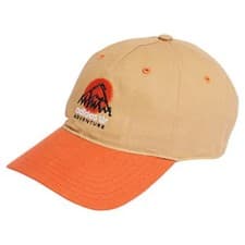 Image of adidas ORIGINALS UNISEX ADV ADVENTURE DAD CAP BEIGE ORANGE BASEBALL SUMMER RETRO