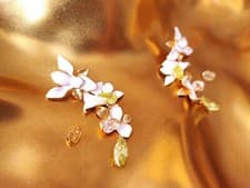Image of ❣️ Kate Spade New York Floral Frenzy Neutral Statement Earrings❣️BNWT&Dustbag