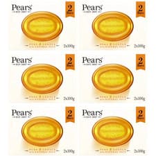 Image of Pears Transparent Soap Pure & Gentle with Natural Oils 2 bars 100g - Pack of 6