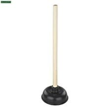 Image of Elliot Basic Wooden Plunger Large Drain Unblocking Toilet Cleaner Home New