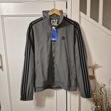 Image of Adidas Stripe Long Sleeved Full Zip Lightweight Jacket Size Men's Uk M BNWT