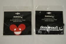 Image of DEADMAU5 BLACK & RED PAIR OF RUBBER FRIDGE MAGNETS NEW OFFICIAL RARE SET