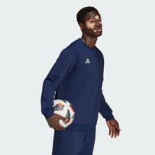 Image of adidas Sweatshirt Mens Football Top Entrada Jumper Navy Sports Team Pullover