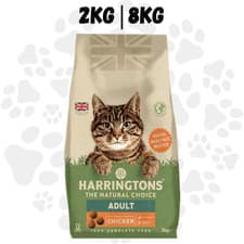 Image of Harringtons Complete Adult Chicken Dry Cat Food - 2kg, 8kg (4x2kg) High Protein