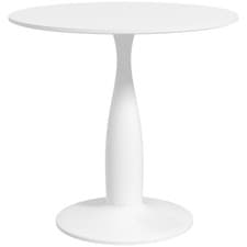 Image of HOMCOM Round Dining Table w/ Steel Base, Non-slip Pad for Living Room White