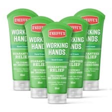 Image of O'Keeffe's Working Hands, 80ml Tubes (5 Pack) - Hand Cream for Extremely Dry,