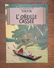 Image of NEW TINTIN L'OREILLE CASSEE BROKEN EAR POSTER MOULINSART 50CM x 70CM HERGE