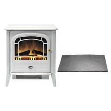 Image of Dimplex Courchevel Freestanding Optiflame Electric Stove With Hearth Pad Bundle