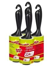 Image of 4x Scotch Brite Lint Roller Grey Extra Sticky Great Pickup & Soft On Fabric