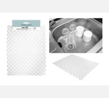 Image of PVC Clear Anti Slip Sink Liner Mat Kitchen Protector Drain Drainer Safeguard