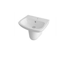 Image of 1 Tap Hole Ceramic Basin - Balterley, Choice of Size and Pedestal Type