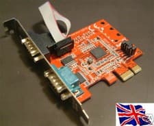 Image of RS-232 2 port Serial PCIe PCI Express Card 16C950