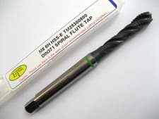 Image of M8 x 1.25 SPIRAL FLUTE TAP HSS-E COBALT GREEN RING EUROPA TOOL TM25300800 P306