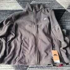 Image of Trespass Mens Bernal Full Zip Up Sueded Fleece Jacket Coat Zip Pockets AT 300