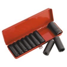 Image of WallDrive Impact Socket Set 10 Piece 1/2" Square Drive Deep Metric Impact Socket