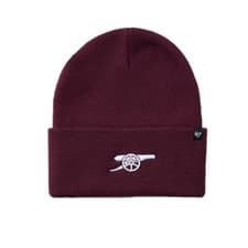 Image of Arsenal Football Adult Beanie 47 Brand Dark Maroon Cannon Hat - New