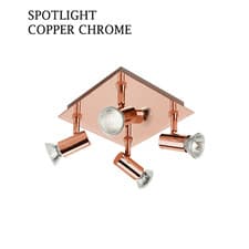 Image of Modern 4 Way Gu10 LED Ceiling Light Fitting Ceiling Spotlight Kitchen Lights UK