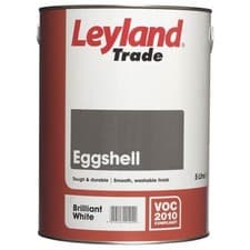 Image of Leyland Trade Eggshell Brilliant White Paint 5L