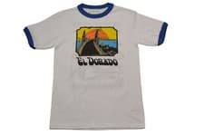 Image of 24KGoldn Eldorado Ringer White & Blue Hip Hop T-Shirt, Official Merch