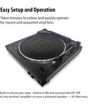 Image of Denon DP-29F Analog Turntable Black - Turntable (Black, 360 mm, 357 mm, 97 mm, 2