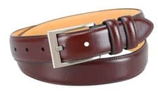 Image of New Dockers Men's Stitching Feather-Edge Double-Loop Genuine Leather Dress Belt