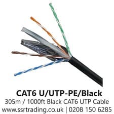 Image of Cat6 Network Copper Cable 305m - Black