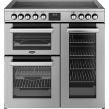 Image of Belling 444411792 Cookcentre 90E 90cm Electric Range Cooker 5 Burners A/A
