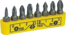Image of CK Tools 8 Piece Pozi & Phillips Screwdriver Bit Clip S2 Alloy Steel Set, T4522