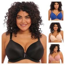 Image of Elomi Bijou Bra Wired Padded Moulded Plunge Womens Full Figure Lingerie 8722