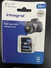 Image of Integral 16GB High-Speed SDHC Memory Card Full HD Brand New