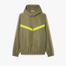 Image of Lacoste Men’s Tennis Monogram Track Jacket Khaki Size M (4) BNWT (RRP£150)