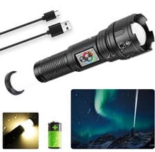 Image of LED Torches Super Bright Rechargeable Torch with COB Work Light,500000 Lumens