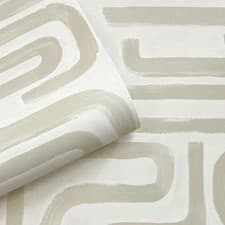 Image of Brushed Geo Neutral Beige Cream Wallpaper Abstract Holden Decor Paste The Paper