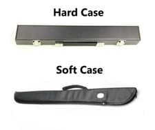 Image of SOFT or HARD BLACK CUE CASE FOR A 57" 2-PIECE CENTRE SPLIT SNOOKER or POOL CUE