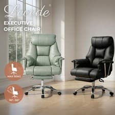 Image of Heavy Duty Executive Office Chair Leather with Pocket Spring Seat No Sagging