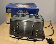 Image of SMALL DENT Russell Hobbs 4 Slice Eclipse Toaster Midnight Blue 25141