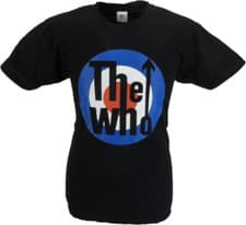 Image of Mens Black Official The Who Classic Logo T Shirt