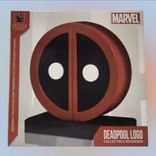 Image of Marvel Deadpool Logo Bookends Collectible Bookends, New Original Packaging, Excellent Gift Idea
