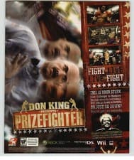 Image of Don King Presents: Prizefighter Xbox 360 Wii 2008 Vintage Print Ad/Poster Art
