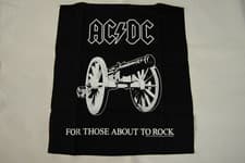 Image of AC/DC FOR THOSE ABOUT TO ROCK WE SALUTE YOU BACK PATCH NEW OFFICIAL ANGUS YOUNG 