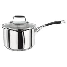 Image of Stellar Saucepan - 5000 Induction Flow range, 20cm Stainless Steel, Draining Lid