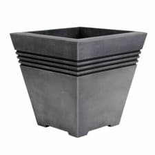 Image of Sankey Milano Tall Square Planter Plant Pot 32cm Pewter - GN705