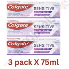 Image of Colgate Sensitive Instant Relief Repair+Multi-Protection Toothpaste-3pack X 75ml