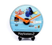 Image of Finding Nemo PlayStation 2 PS2 CD DVD Disc Clock Video Game Upcycled Gift Idea