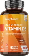 Image of Vitamin D3 4000IU - 1+ Year Supply - 400 Tablets - Easy to Swallow 6Mm Micro Vit
