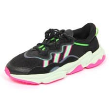 Image of H0494 sneaker donna ADIDAS OZWEEGO woman fabric/suede shoe black/fucsia