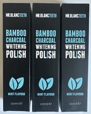 Image of 3X Mr Blanc Teeth Bamboo Charcoal Whitening Polish MINT Flavour Natural 3X 100ml